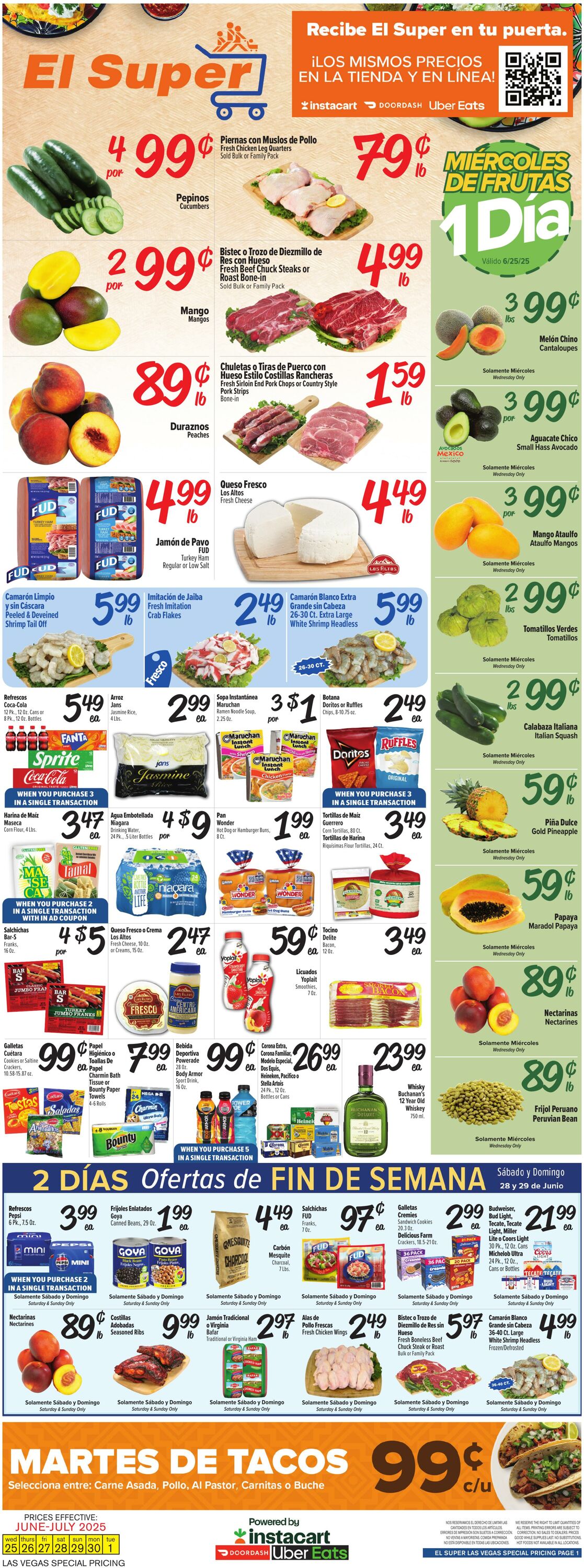 Weekly ad El Super 06/25/2025 - 07/01/2025