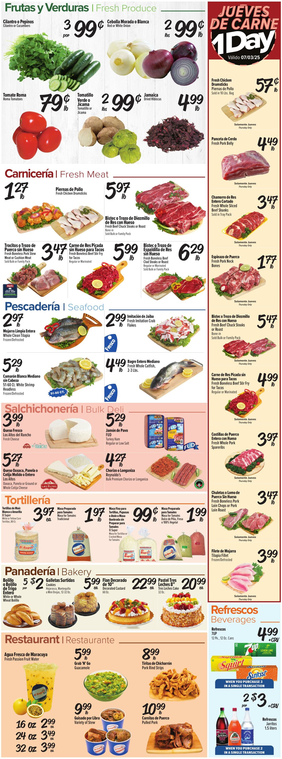 Weekly ad El Super 07/02/2025 - 07/08/2025