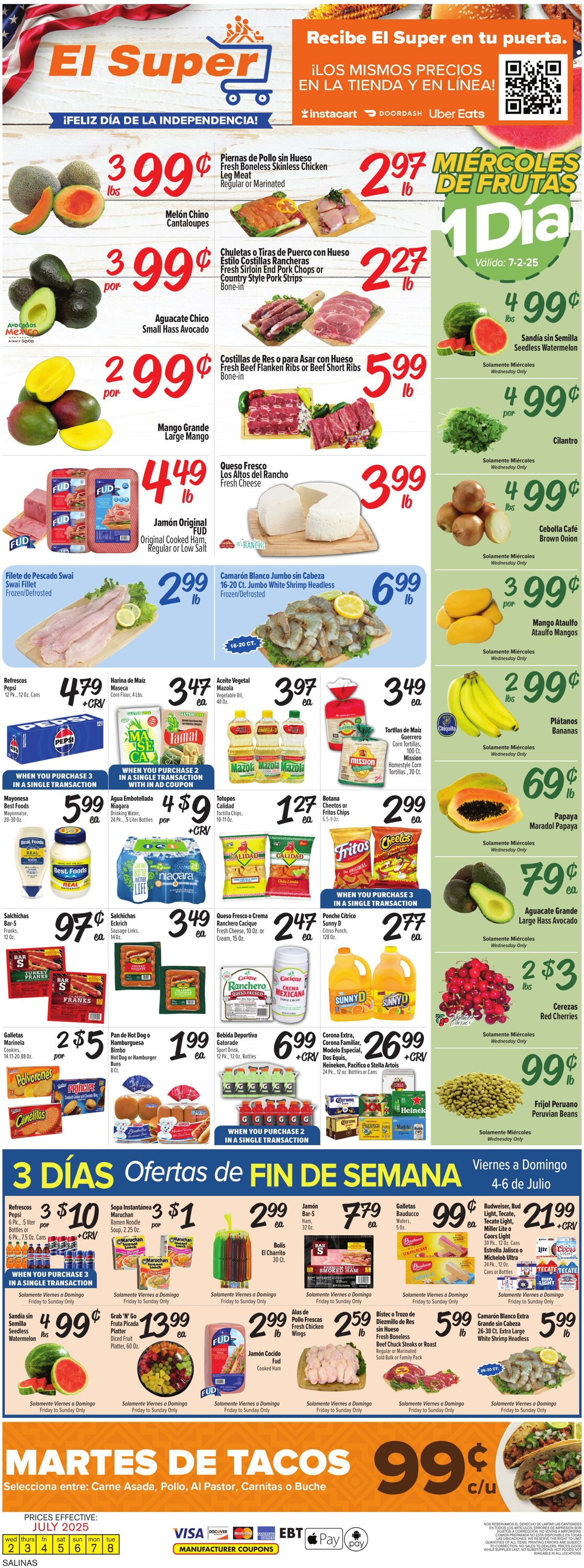 Weekly ad El Super 07/02/2025 - 07/08/2025