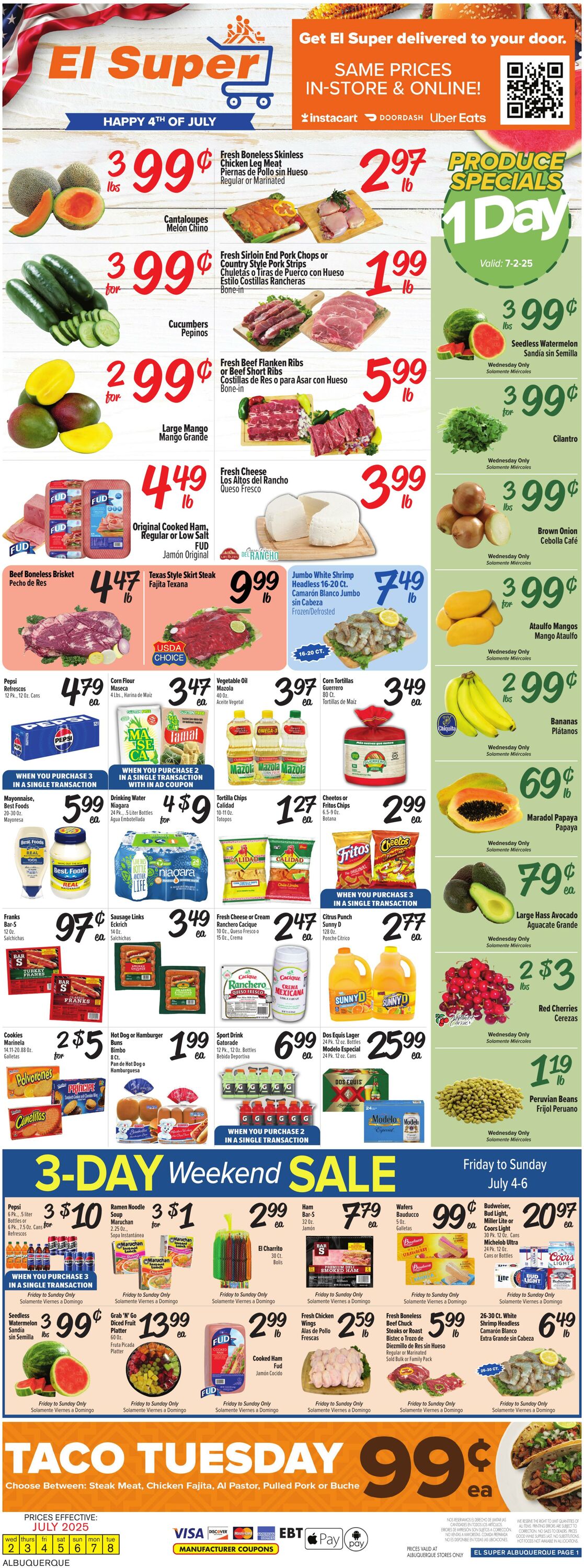 Weekly ad El Super 07/02/2025 - 07/08/2025