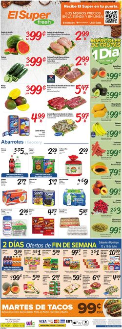 Weekly ad El Super 07/09/2025 - 07/15/2025