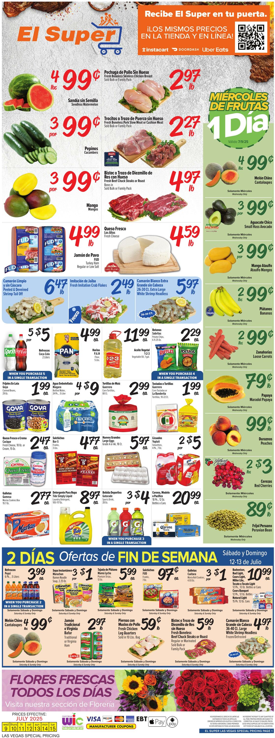 Weekly ad El Super 07/09/2025 - 07/15/2025