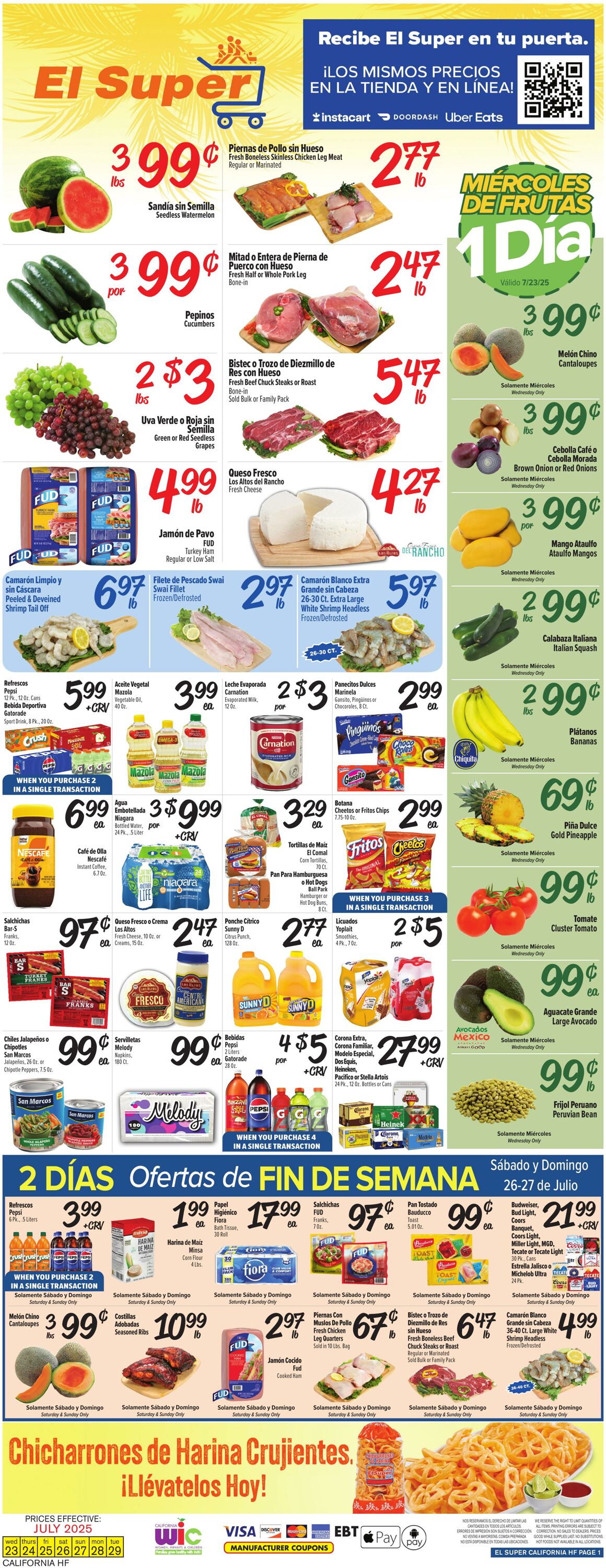 Weekly ad El Super 07/23/2025 - 07/29/2025