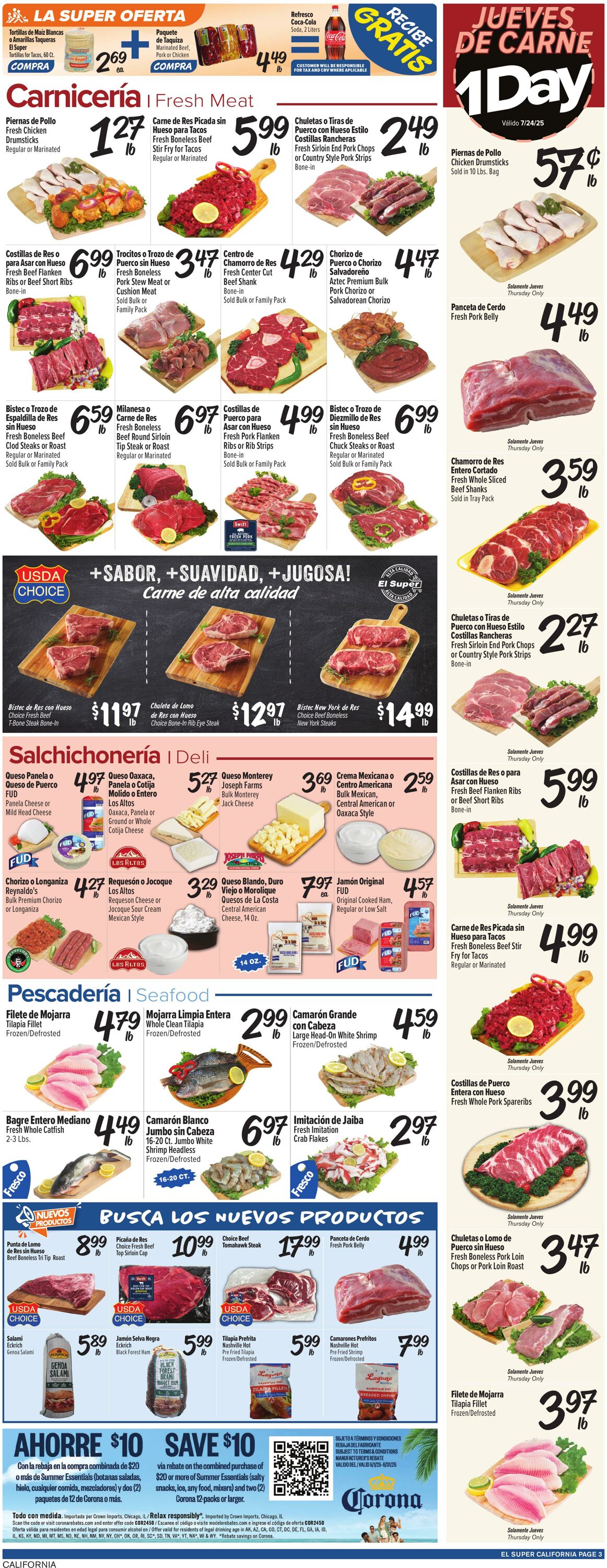 Weekly ad El Super 07/23/2025 - 07/29/2025