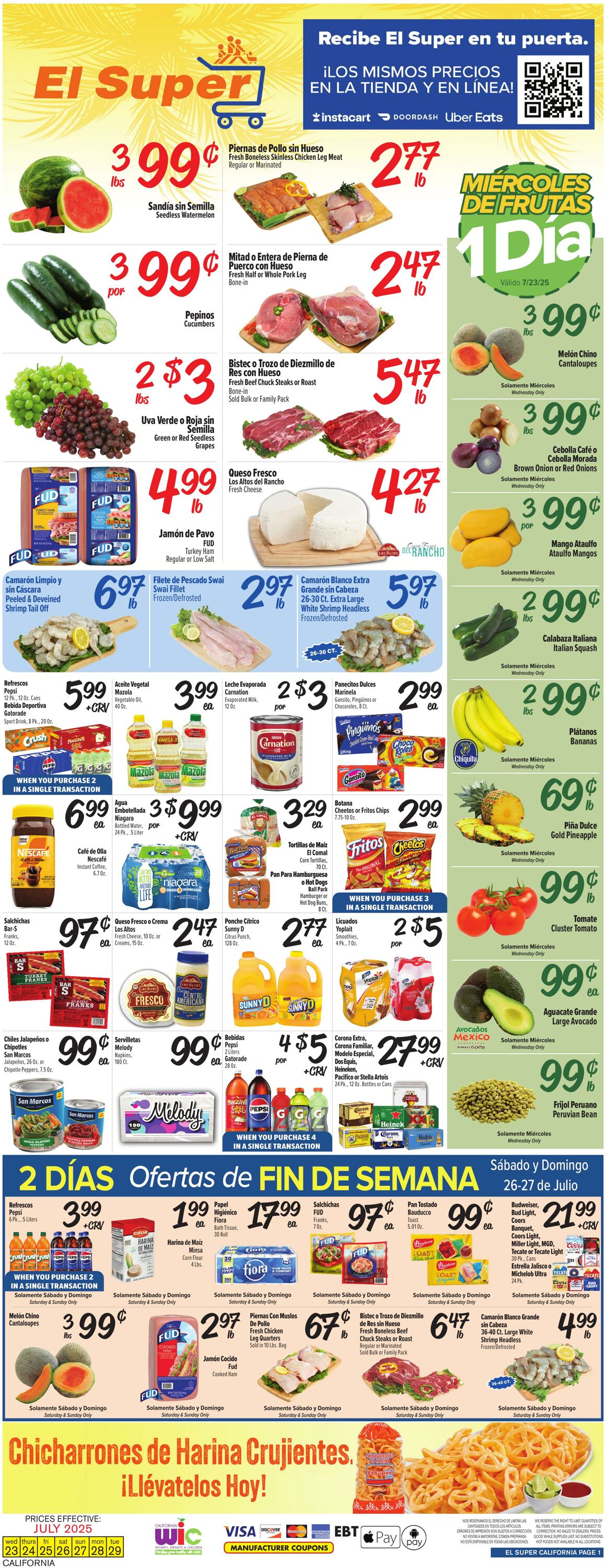 Weekly ad El Super 07/23/2025 - 07/29/2025