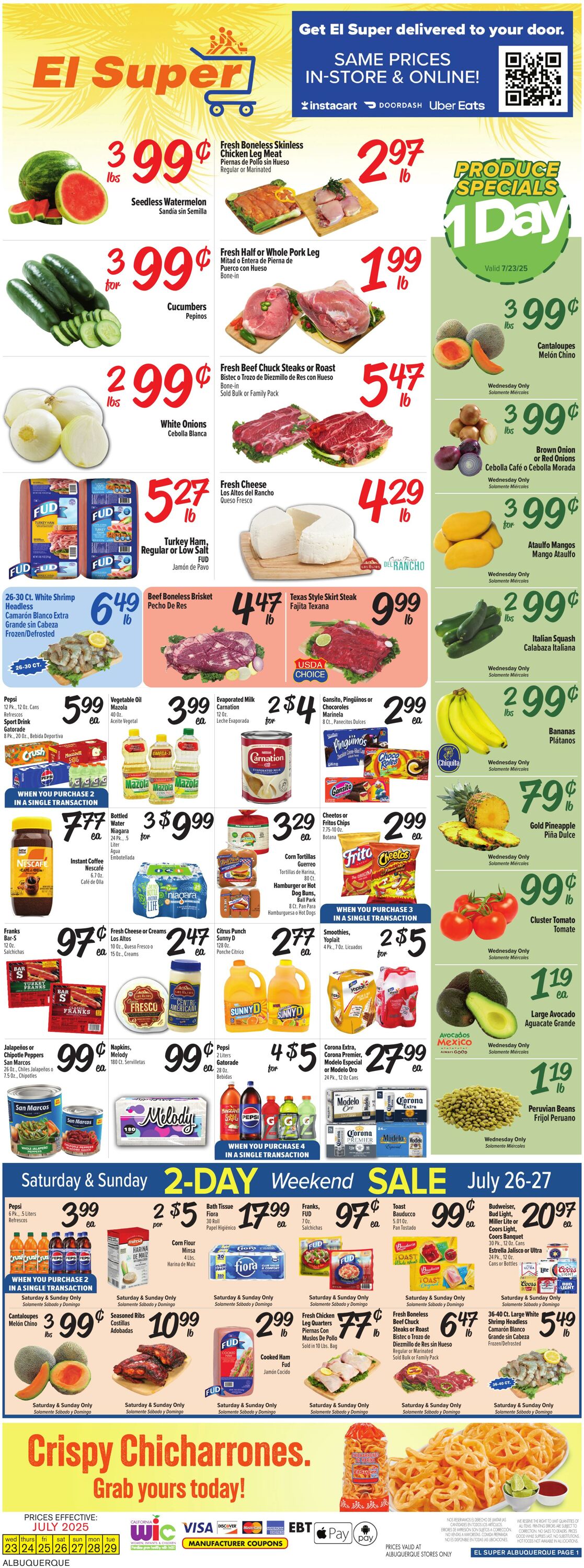 Weekly ad El Super 07/23/2025 - 07/29/2025