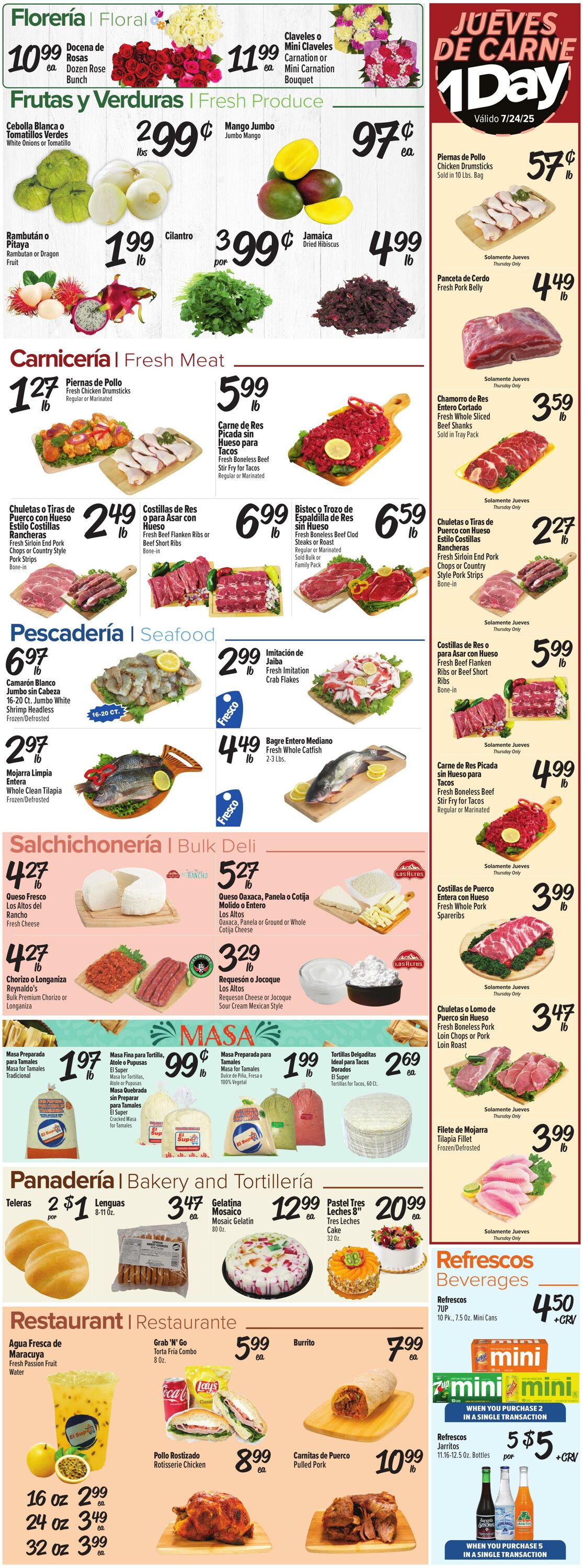 Weekly ad El Super 07/23/2025 - 07/29/2025