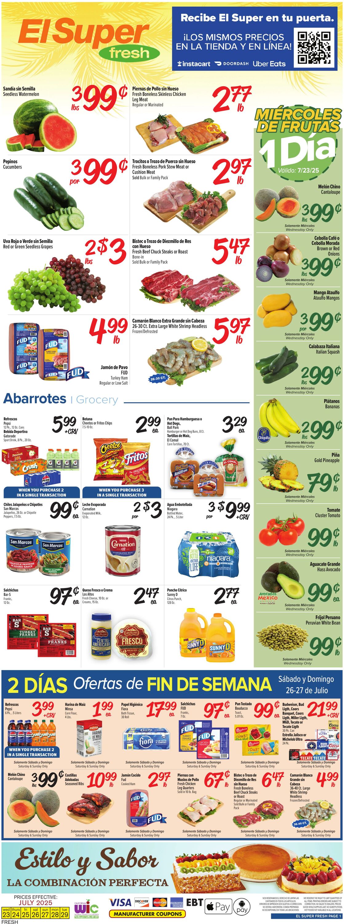 Weekly ad El Super 07/23/2025 - 07/29/2025