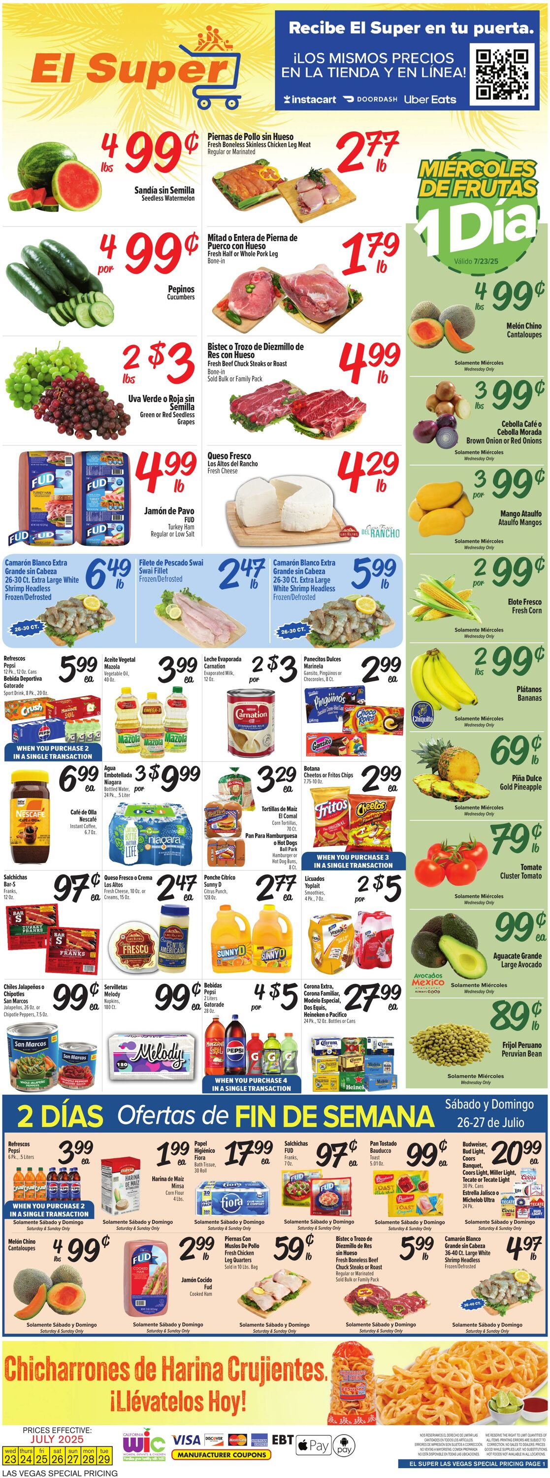 Weekly ad El Super 07/23/2025 - 07/29/2025