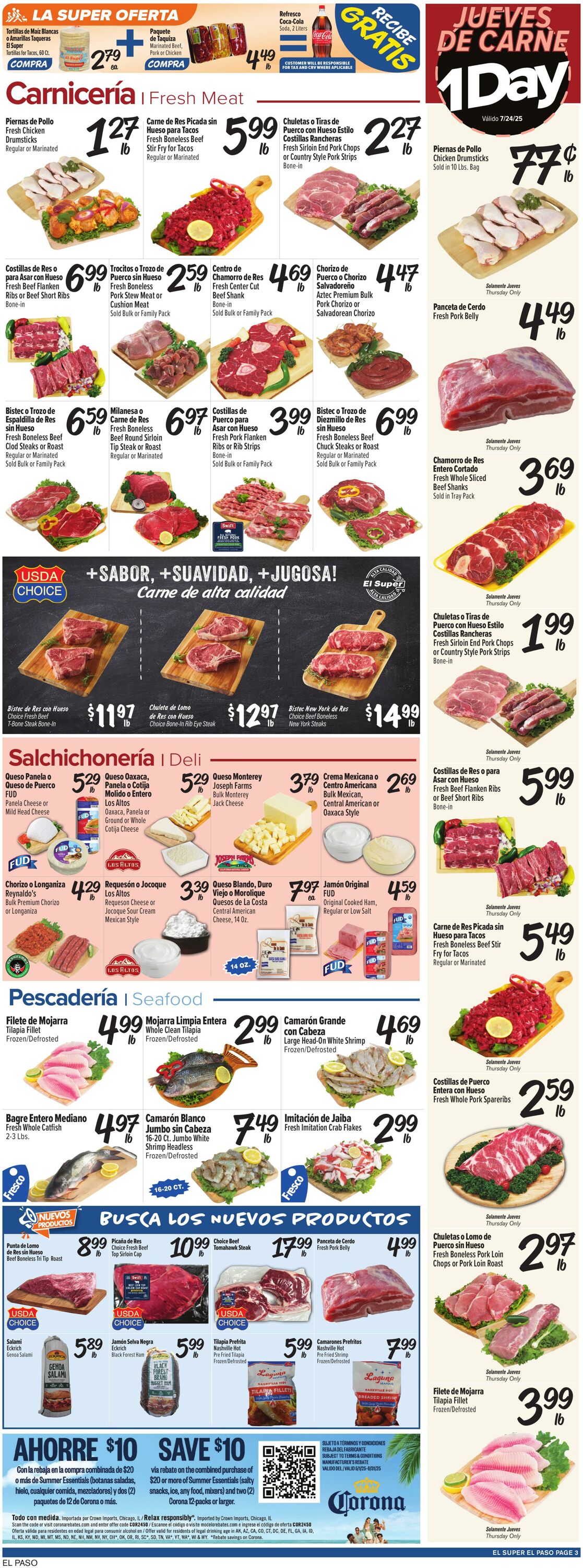 Weekly ad El Super 07/23/2025 - 07/29/2025