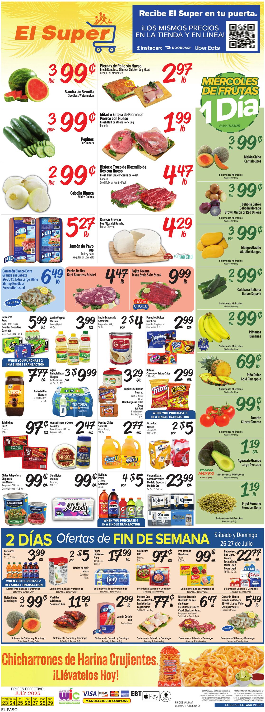 Weekly ad El Super 07/23/2025 - 07/29/2025