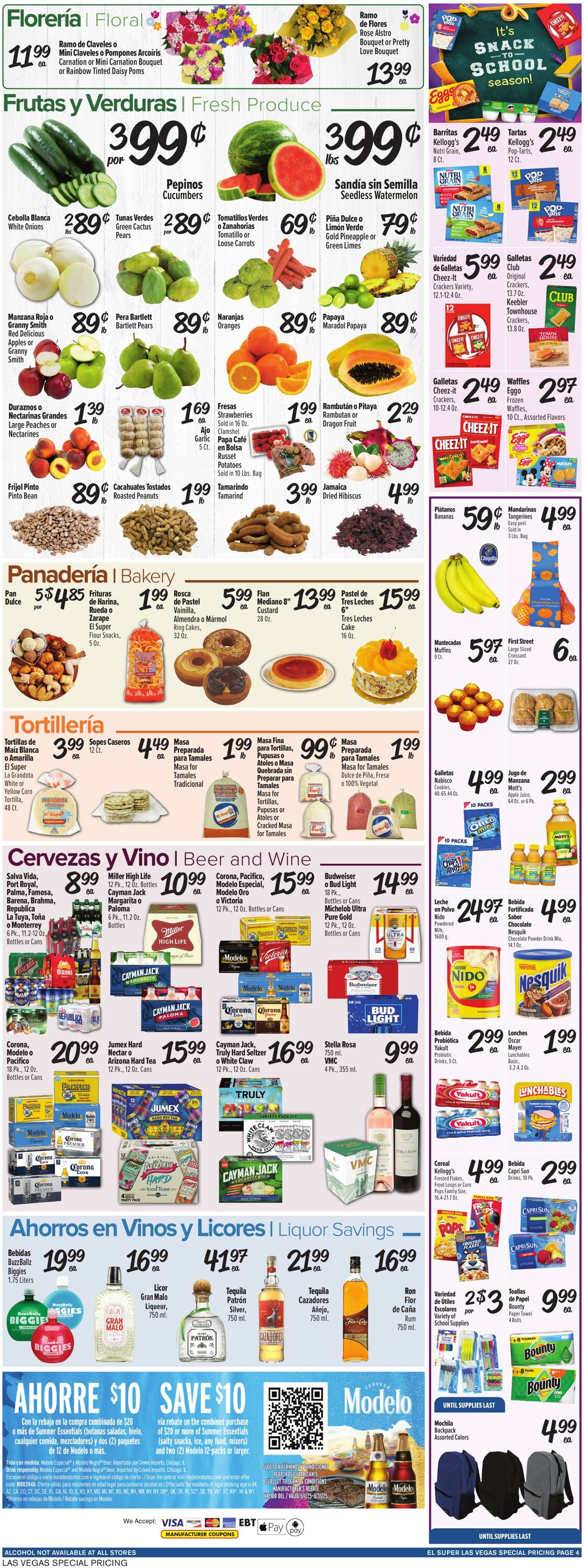 Weekly ad El Super 07/30/2025 - 08/05/2025