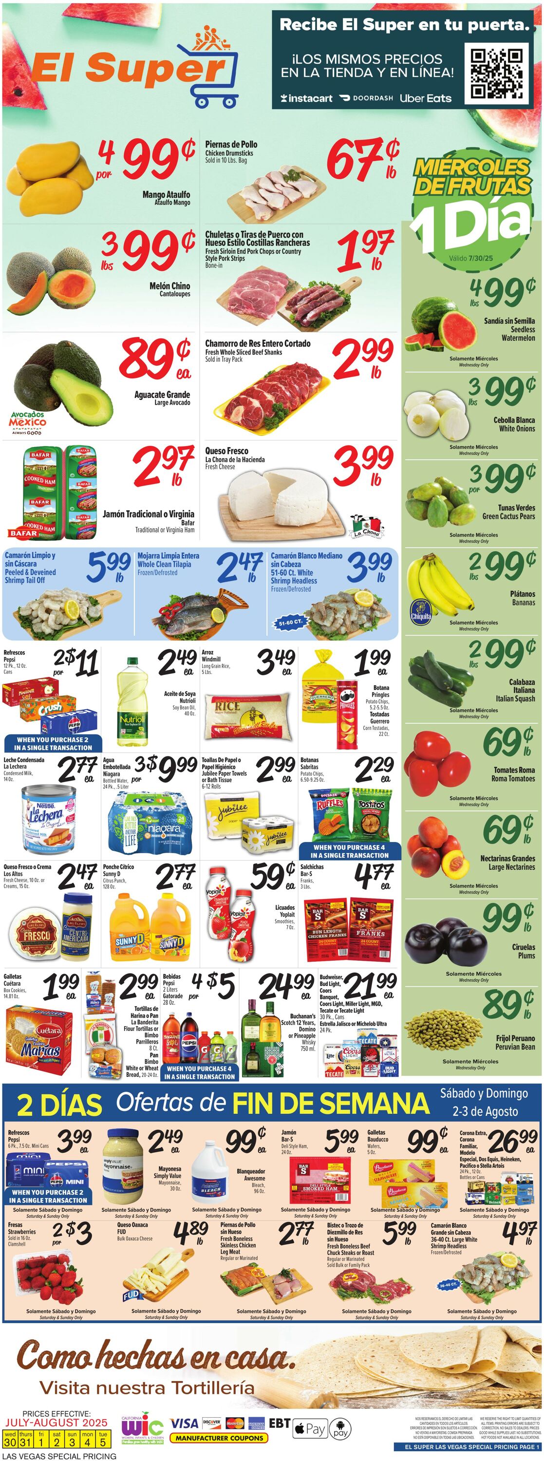 Weekly ad El Super 07/30/2025 - 08/05/2025