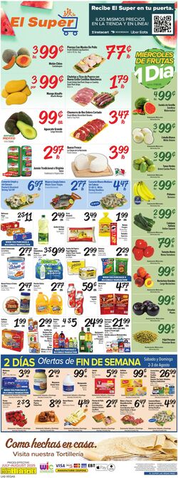 Weekly ad El Super 07/30/2025 - 08/05/2025
