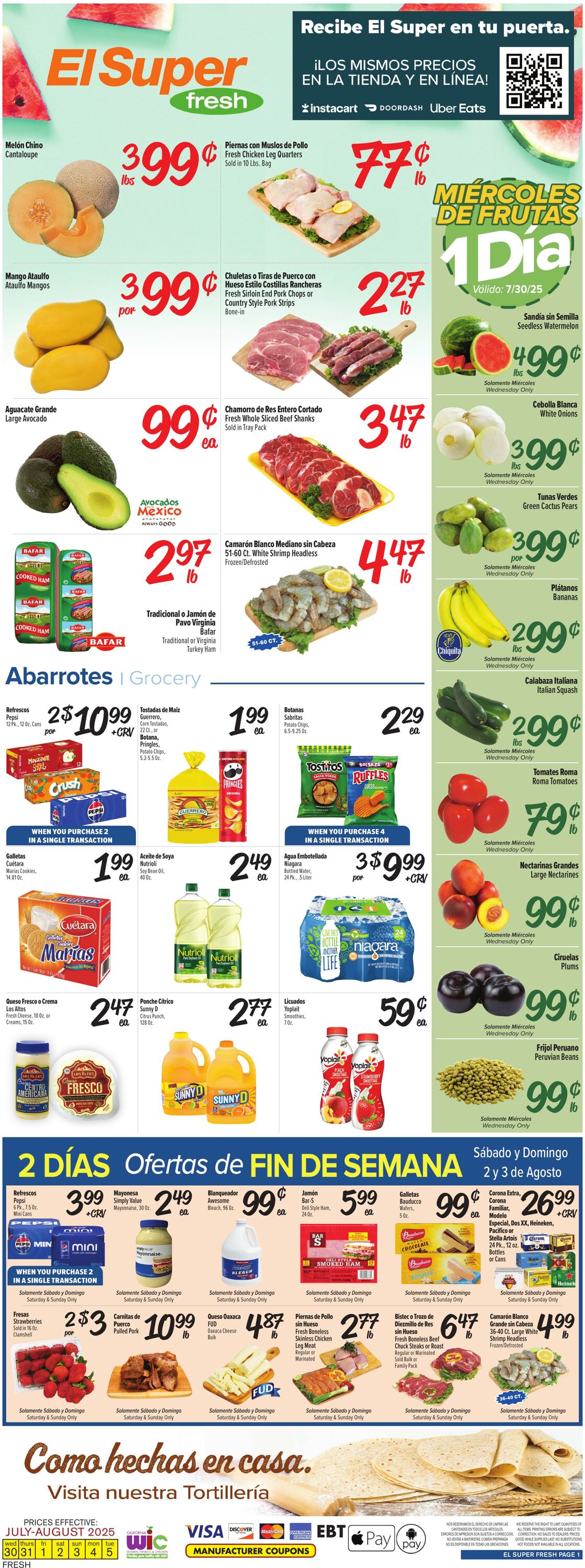 Weekly ad El Super 07/30/2025 - 08/05/2025