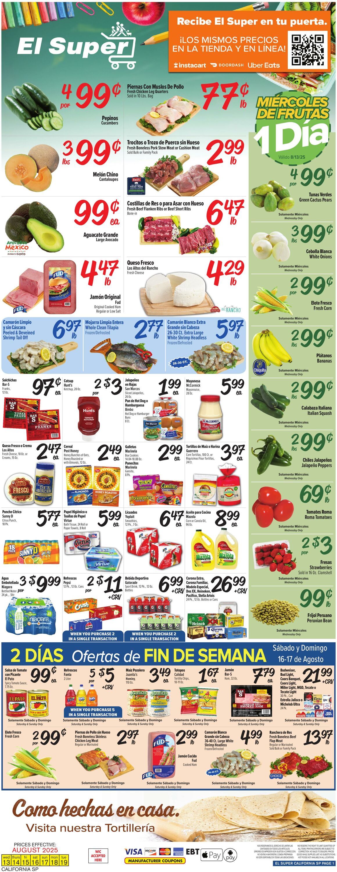 Weekly ad El Super 08/13/2025 - 08/19/2025
