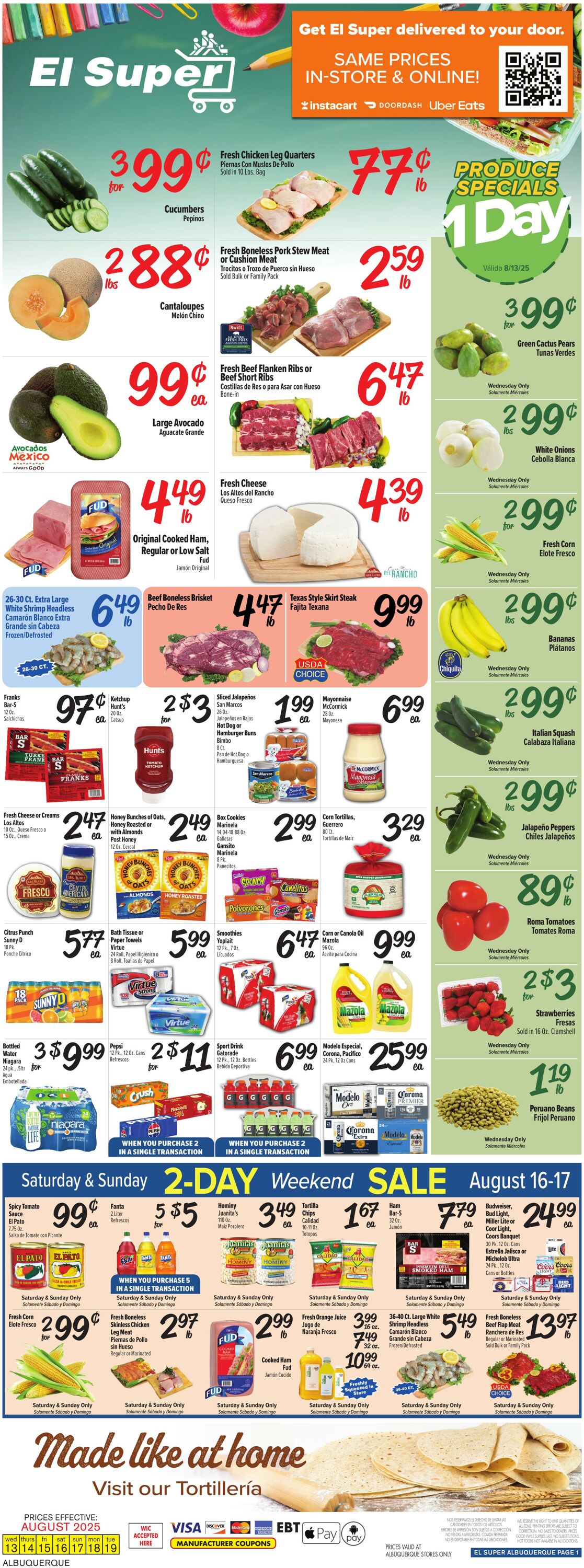 Weekly ad El Super 08/13/2025 - 08/19/2025