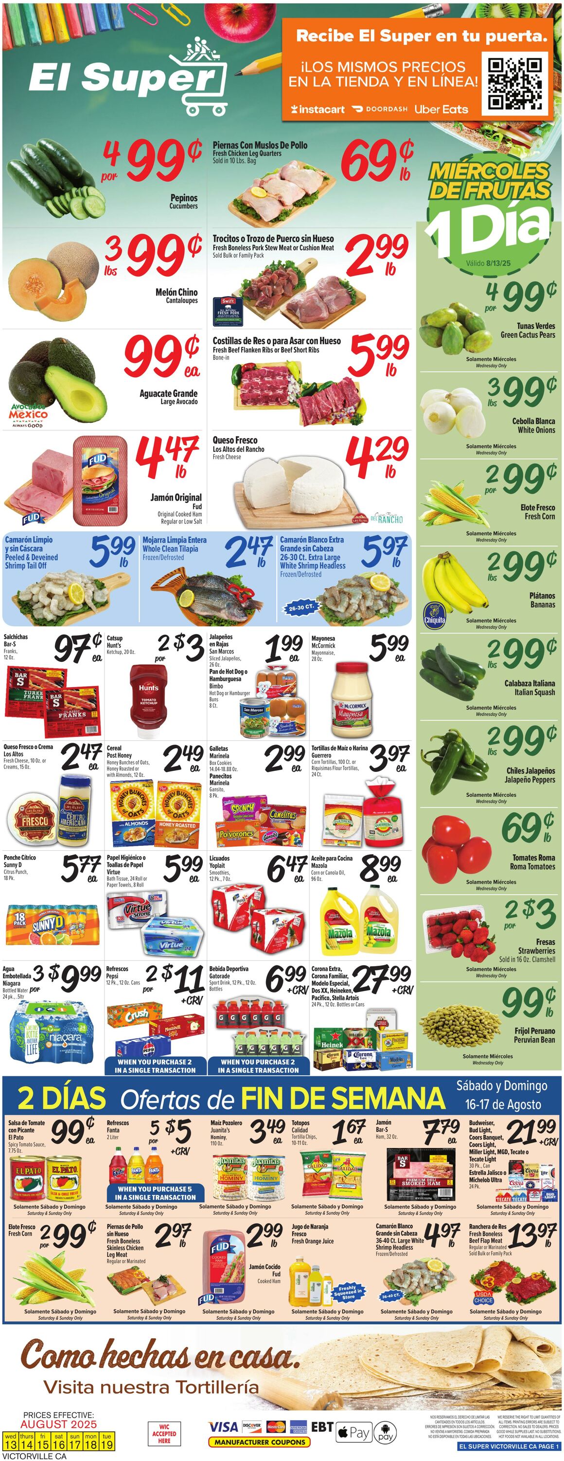 Weekly ad El Super 08/13/2025 - 08/19/2025