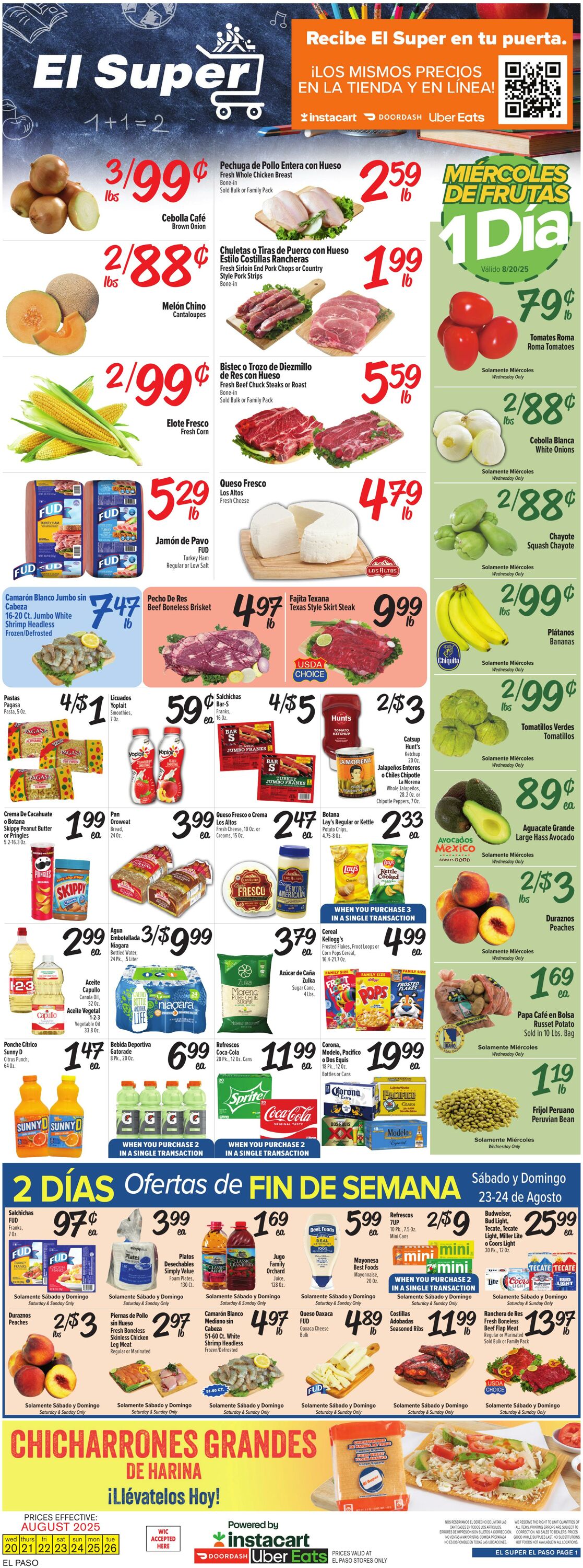 Weekly ad El Super 08/20/2025 - 08/26/2025