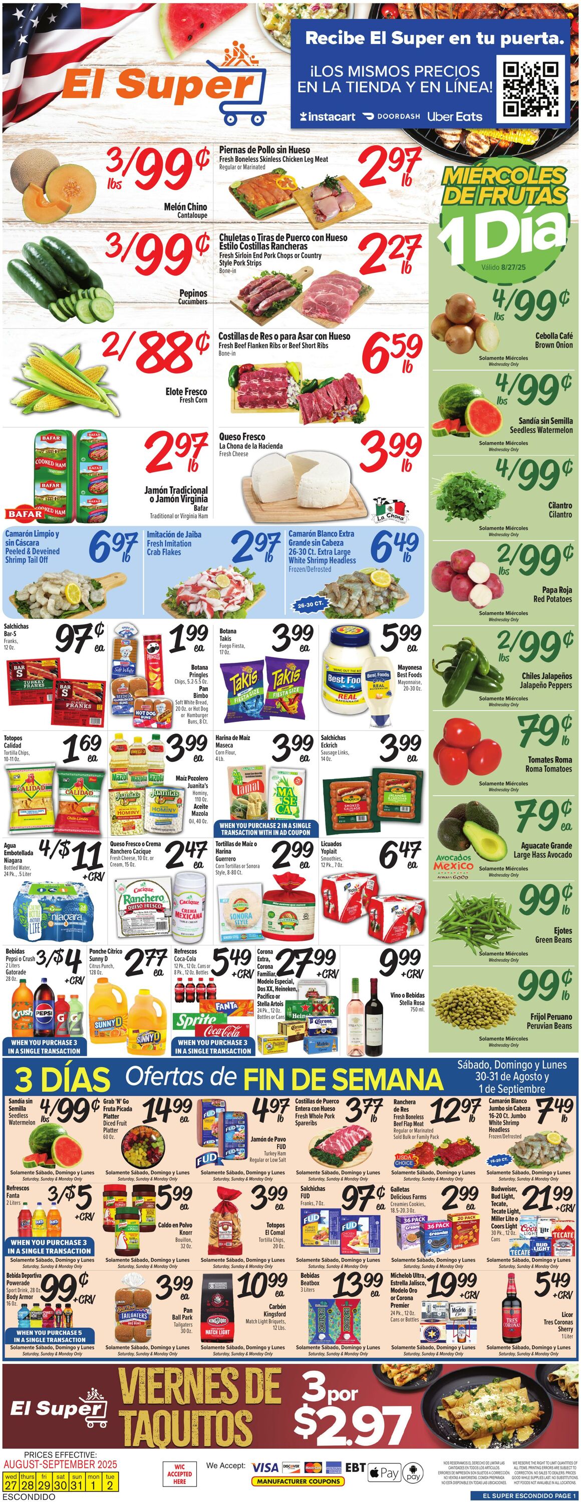 Weekly ad El Super 08/27/2025 - 09/02/2025