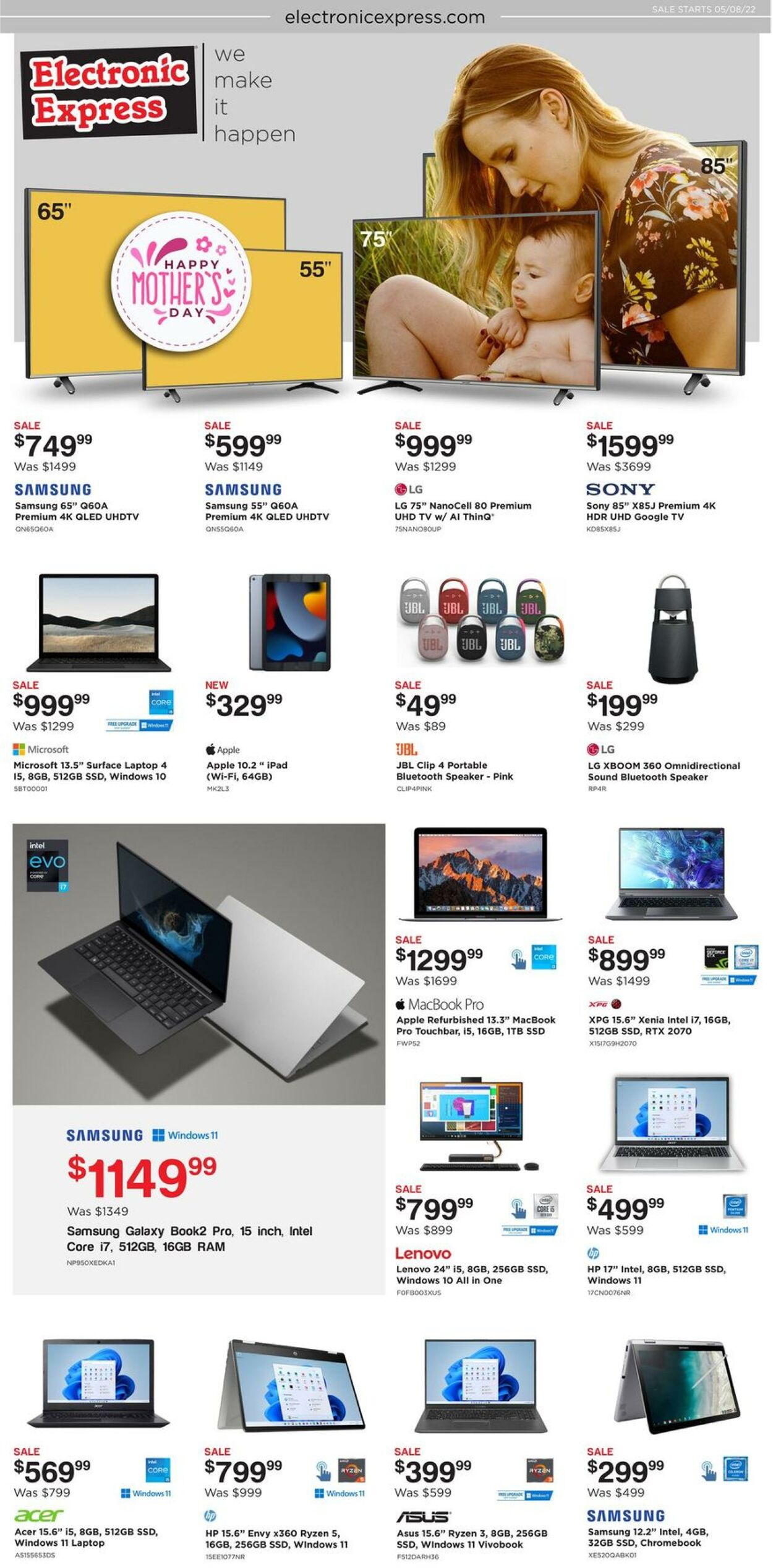 Weekly ad Electronic Express 05/08/2022 - 05/14/2022