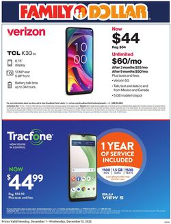 Weekly ad Family Dollar 12/01/2025 - 12/31/2025