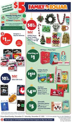 Weekly ad Family Dollar 12/21/2025 - 12/27/2025
