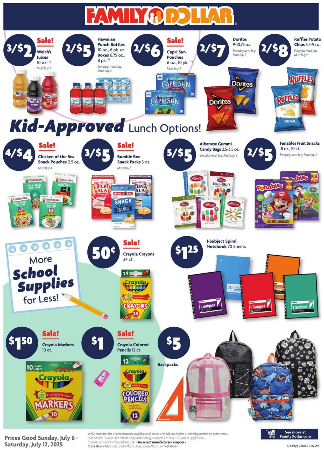 Weekly ad Family Dollar 07/06/2025 - 07/12/2025