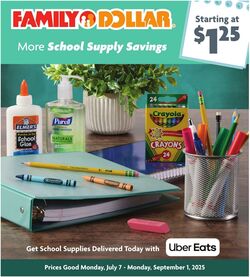 Weekly ad Family Dollar 07/07/2025 - 09/01/2025