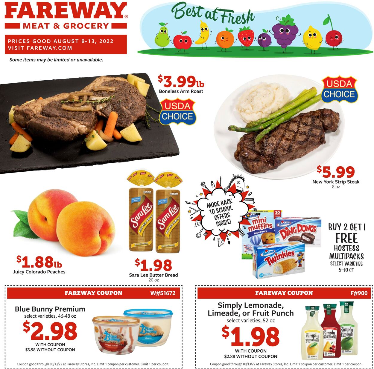 Weekly ad Fareway Stores 08/08/2022 - 08/13/2022