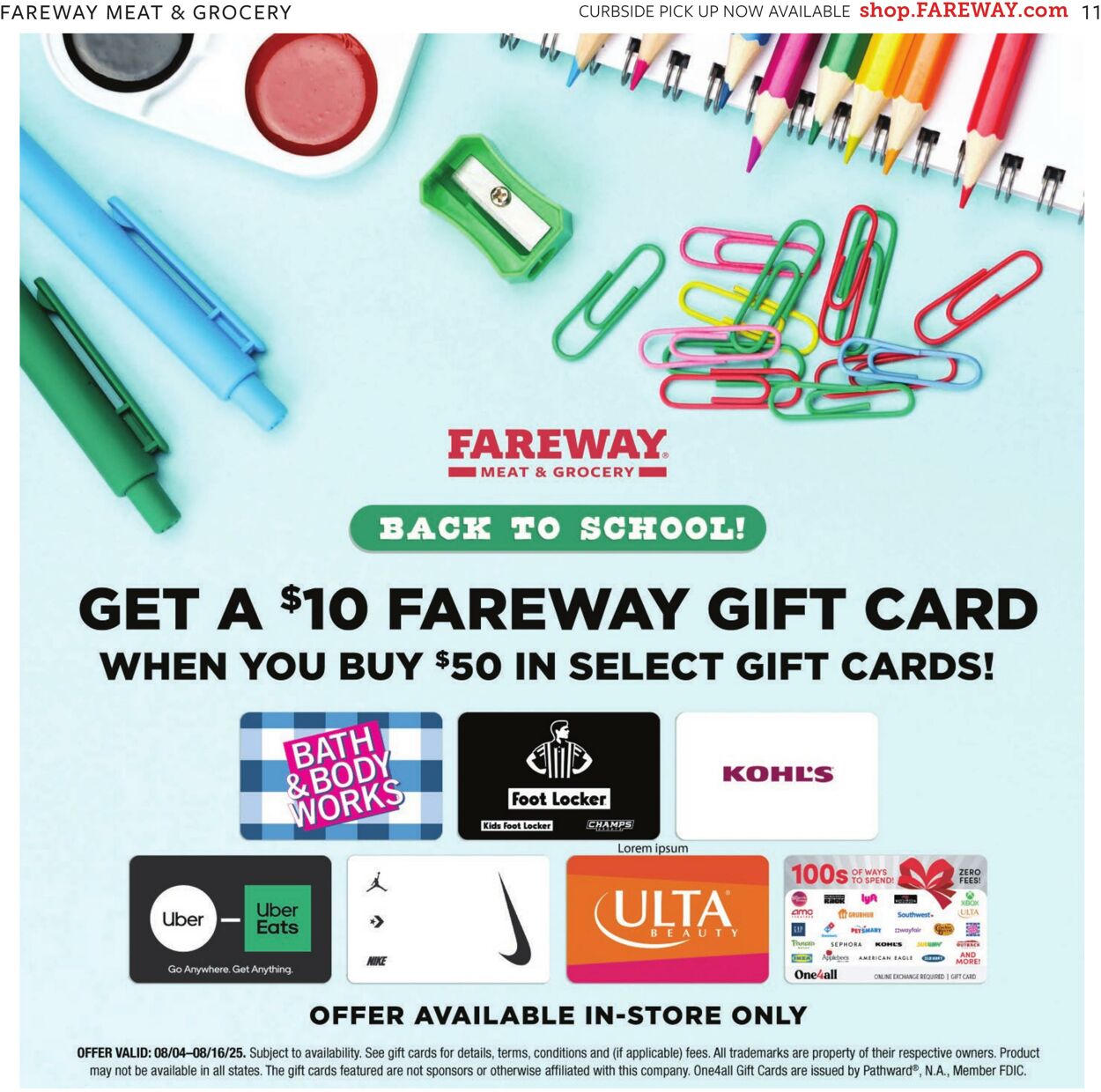 Weekly ad Fareway Stores 08/04/2025 - 08/09/2025