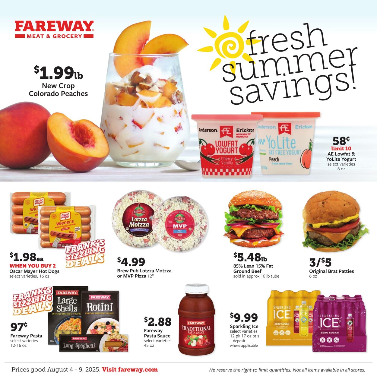 Weekly ad Fareway Stores 08/04/2025 - 08/09/2025