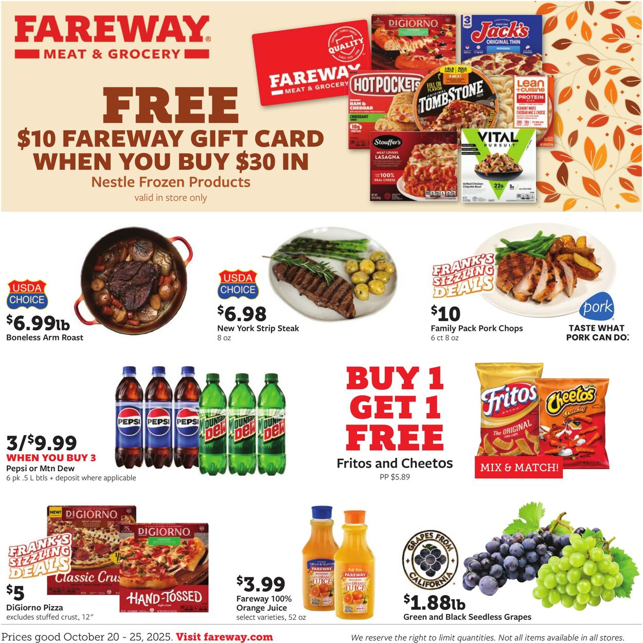 Weekly ad Fareway Stores 10/20/2025 - 10/25/2025