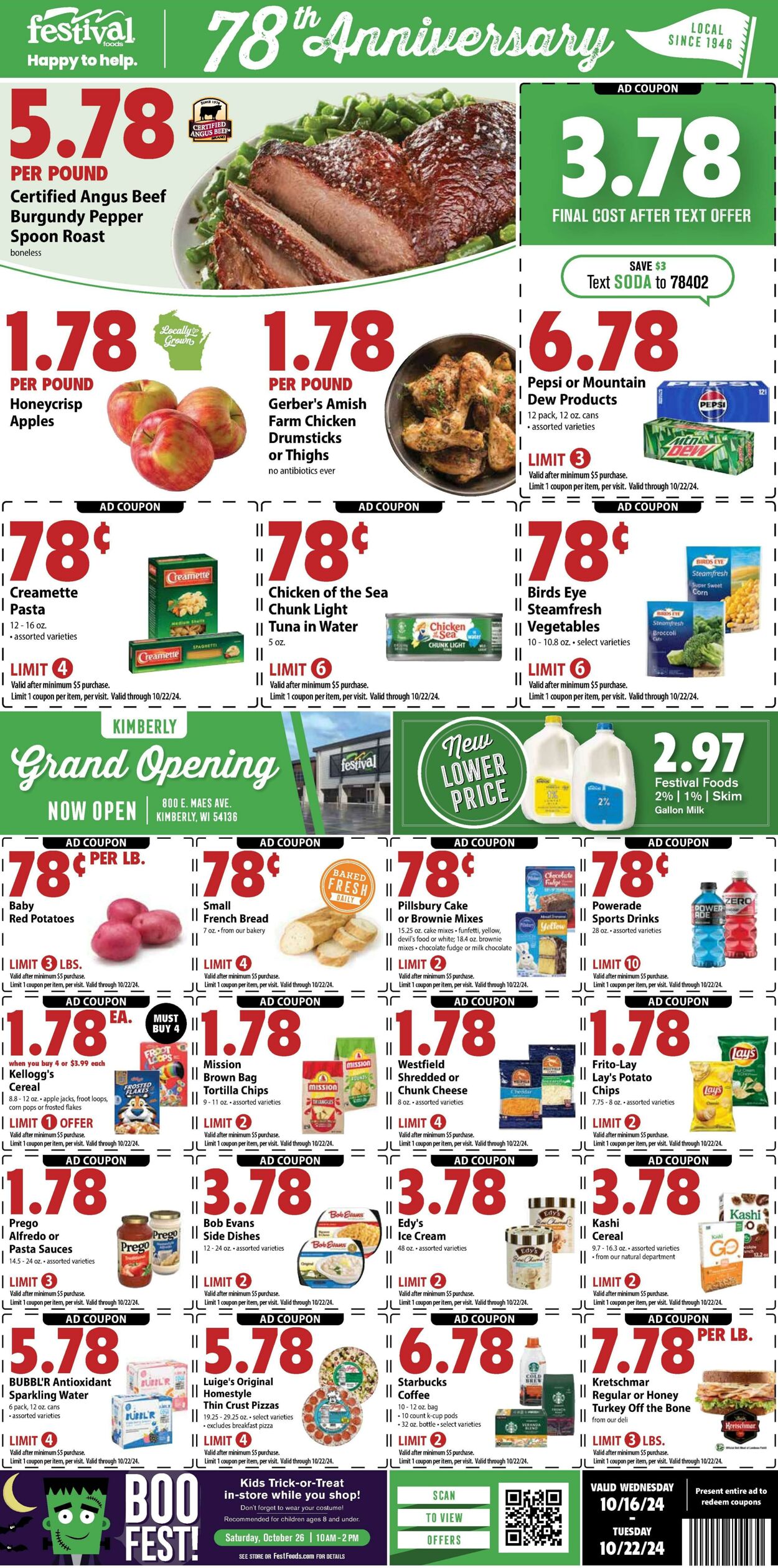 Weekly ad Festival Foods 10/16/2024 - 10/22/2024