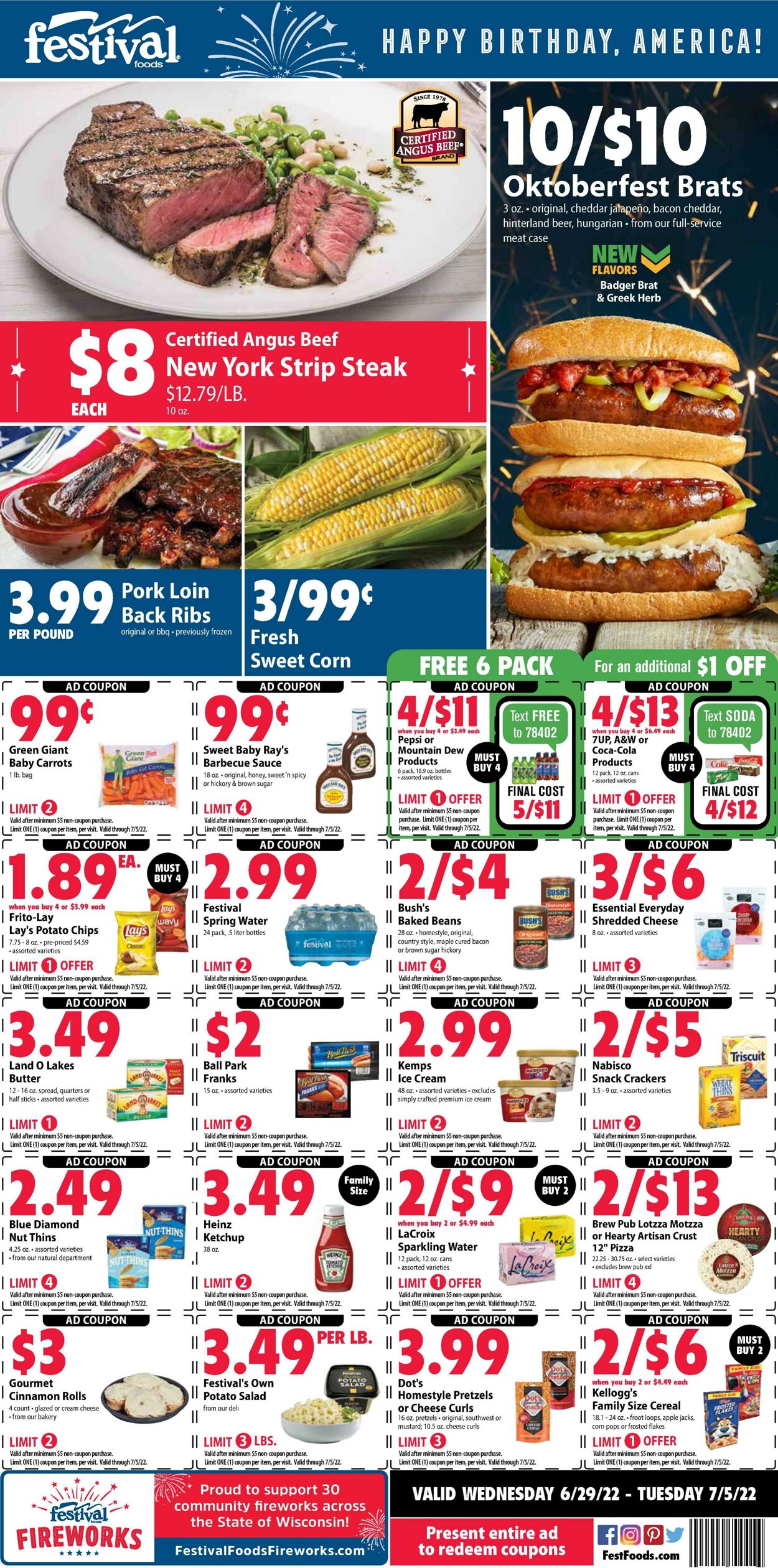 Weekly ad Festival Foods 06/29/2022 - 07/05/2022