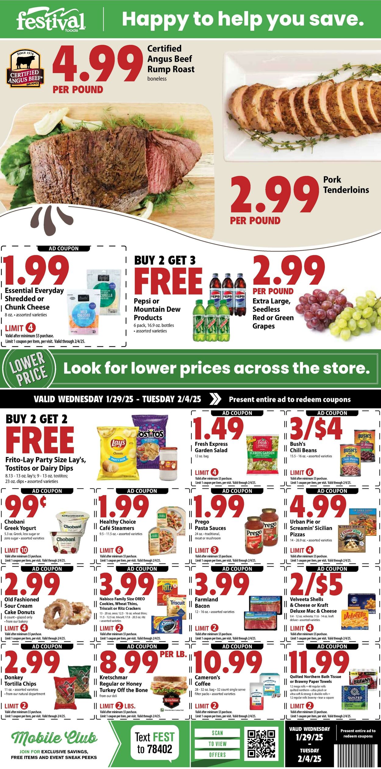 Weekly ad Festival Foods 01/29/2025 - 02/04/2025