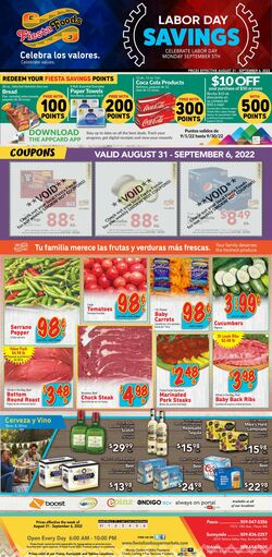 Weekly ad Fiesta Foods 08/31/2022-09/06/2022