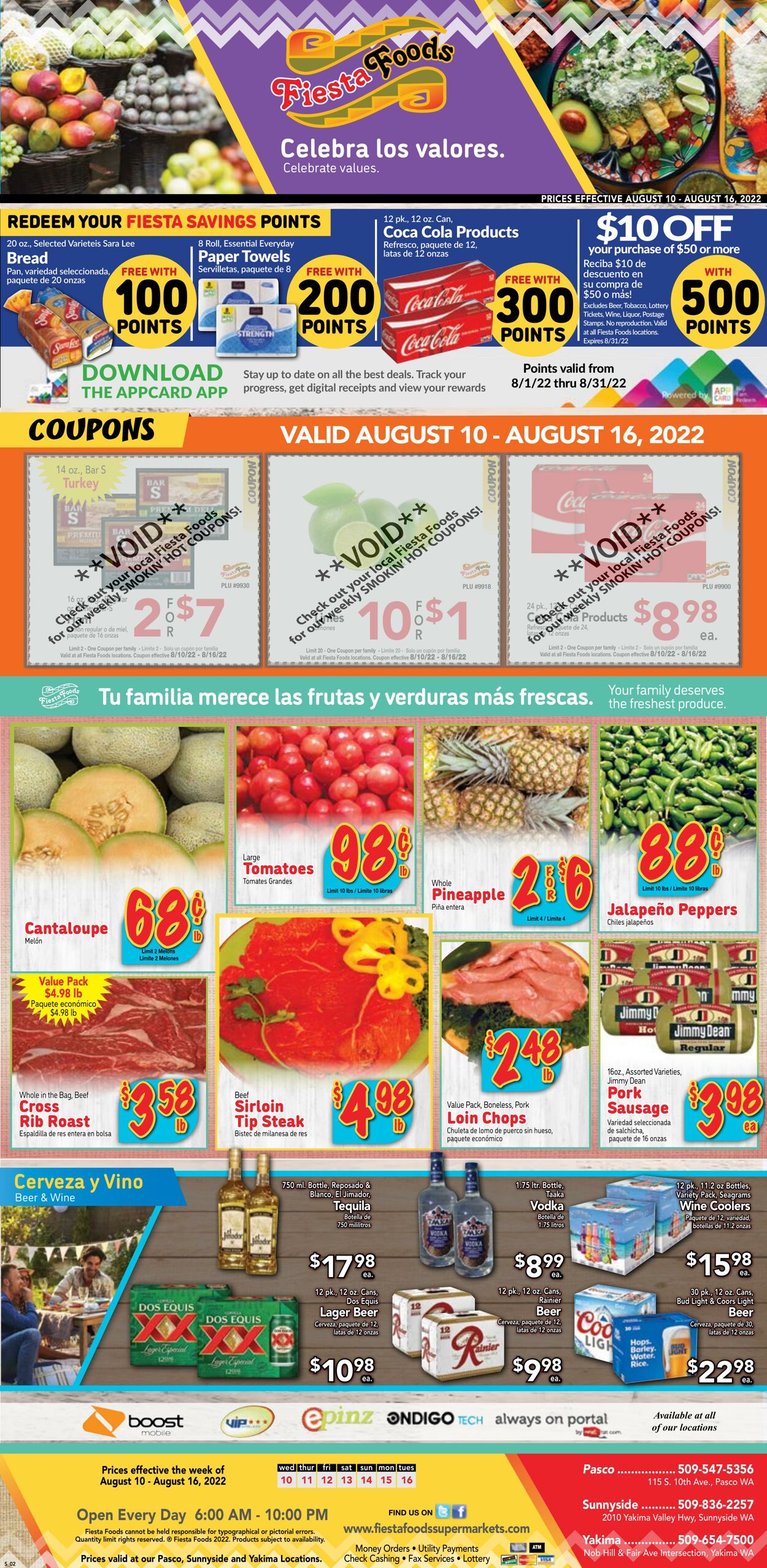 Weekly ad Fiesta Foods 08/10/2022 - 08/16/2022