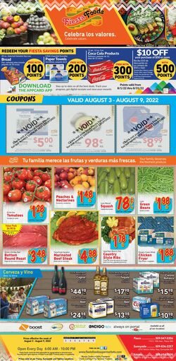 Weekly ad Fiesta Foods 08/03/2022-08/09/2022