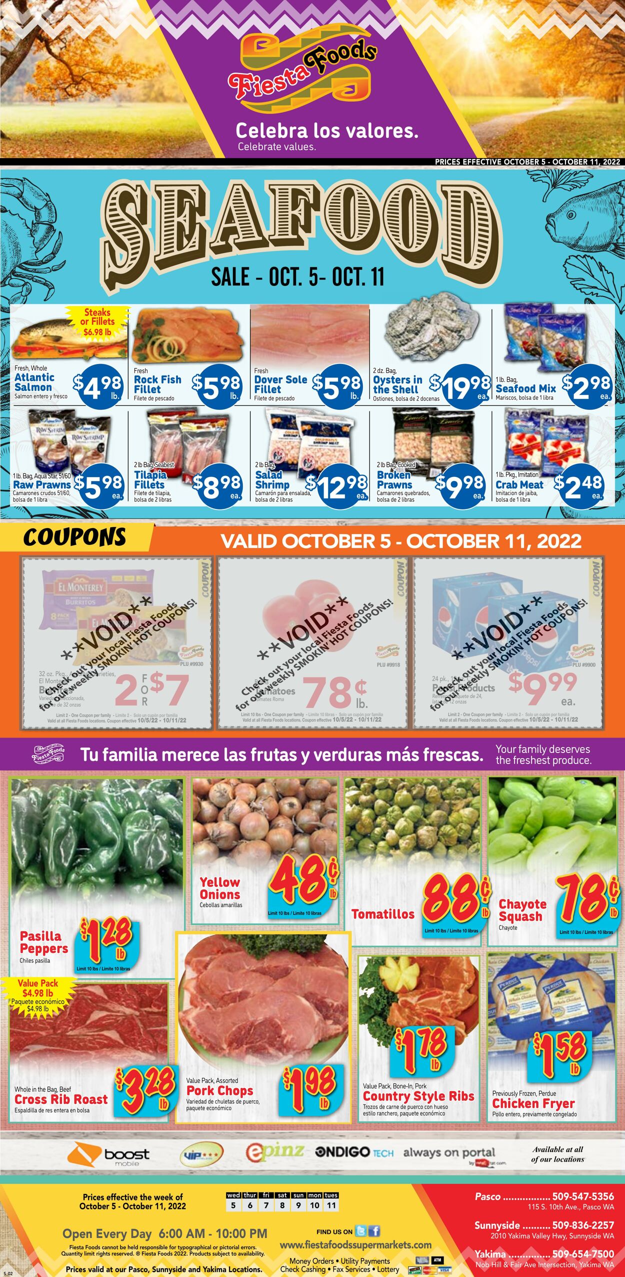 Weekly ad Fiesta Foods 10/05/2022 - 10/11/2022