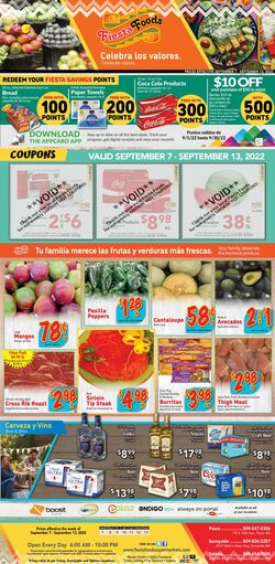 Weekly ad Fiesta Foods 09/07/2022-09/13/2022