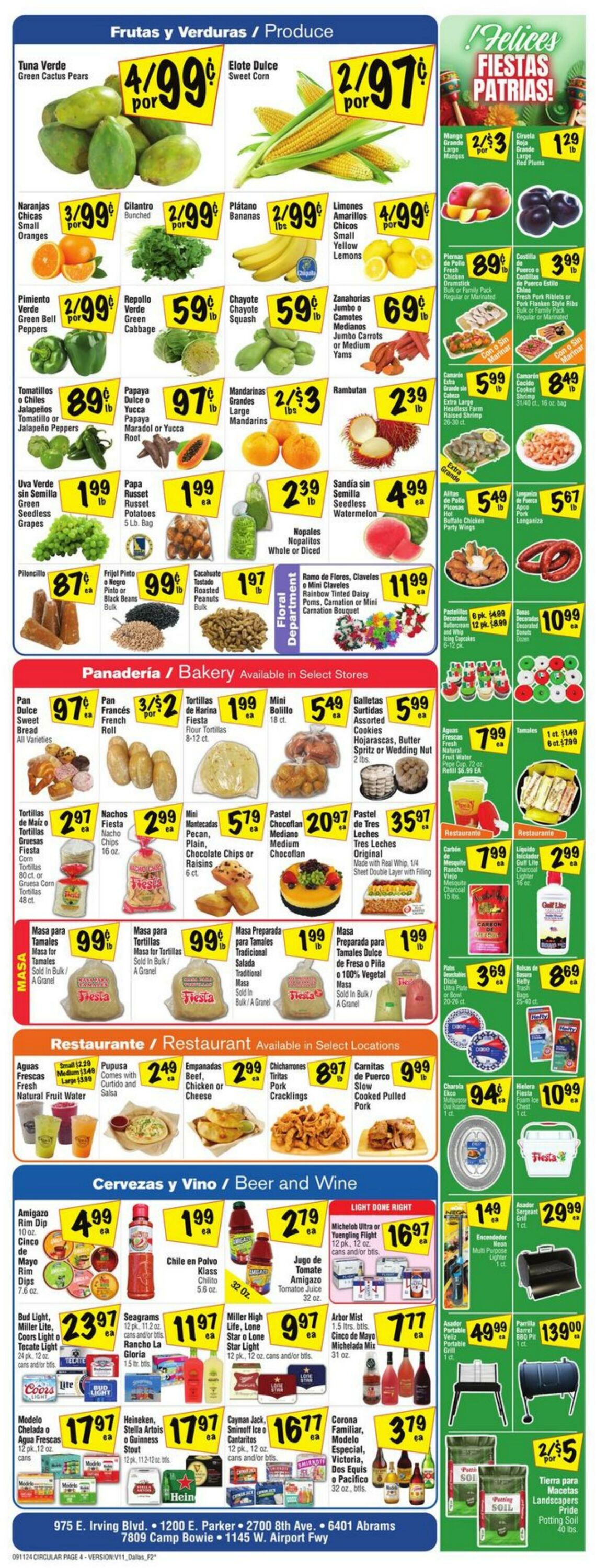 Weekly ad Fiesta Mart 09/11/2024 - 09/17/2024