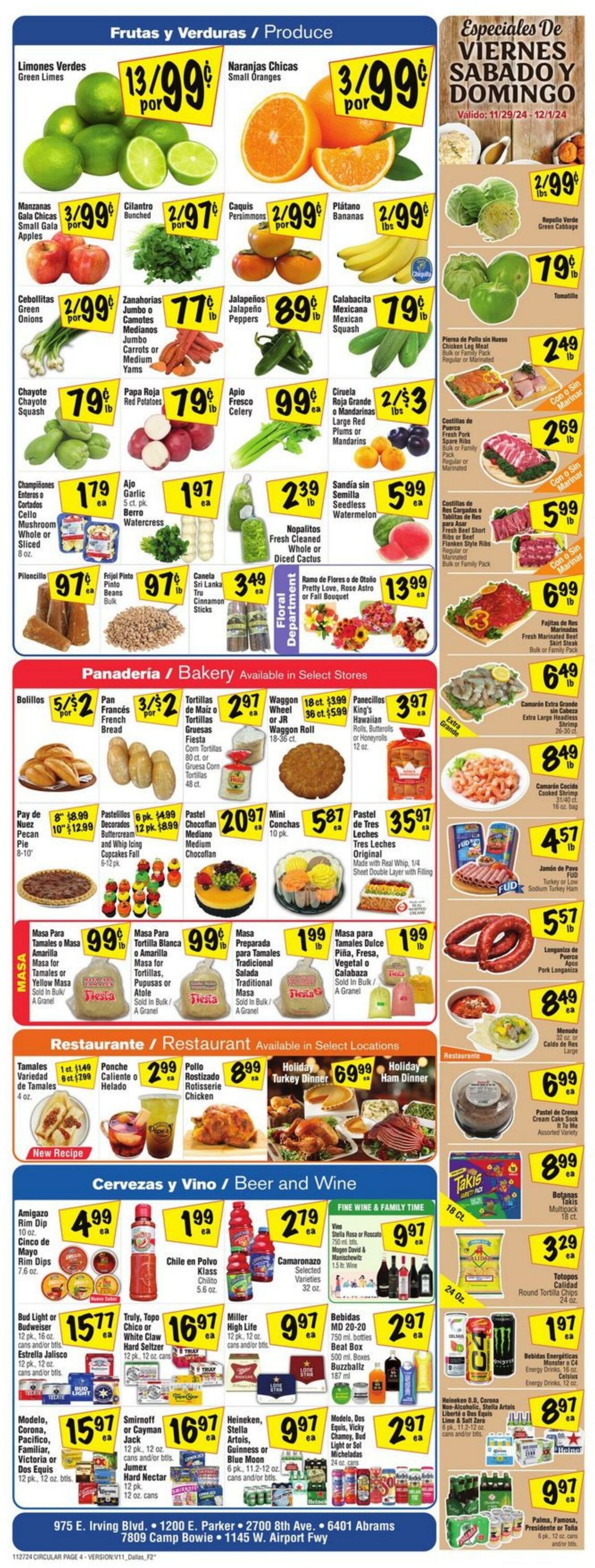 Weekly ad Fiesta Mart 11/27/2024 - 12/03/2024