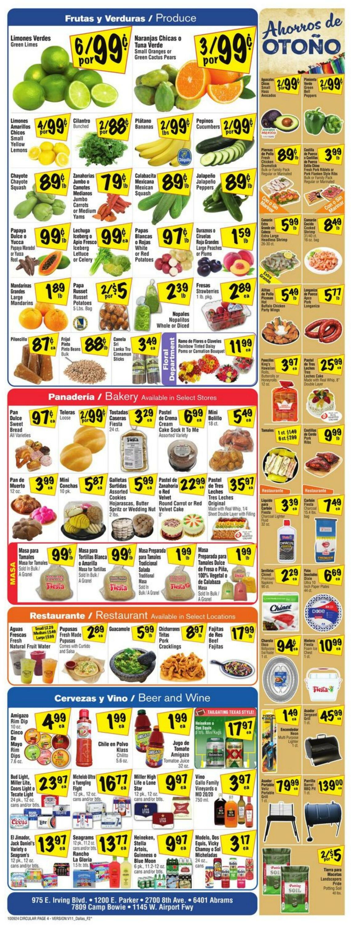 Weekly ad Fiesta Mart 10/09/2024 - 10/15/2024