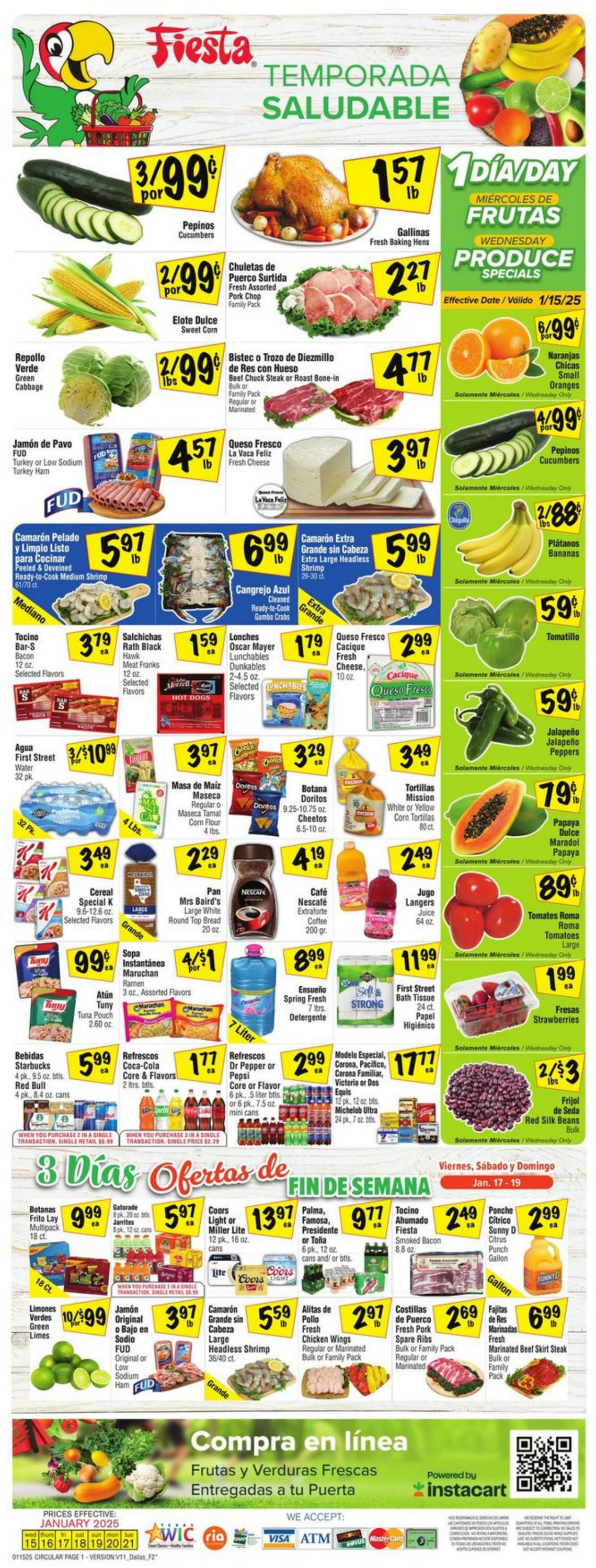 Weekly ad Fiesta Mart 01/15/2025 - 01/21/2025