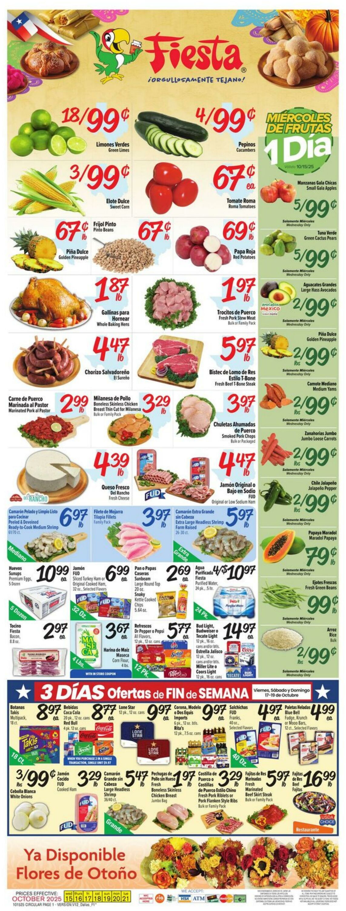 Weekly ad Fiesta Mart 10/15/2025 - 10/21/2025