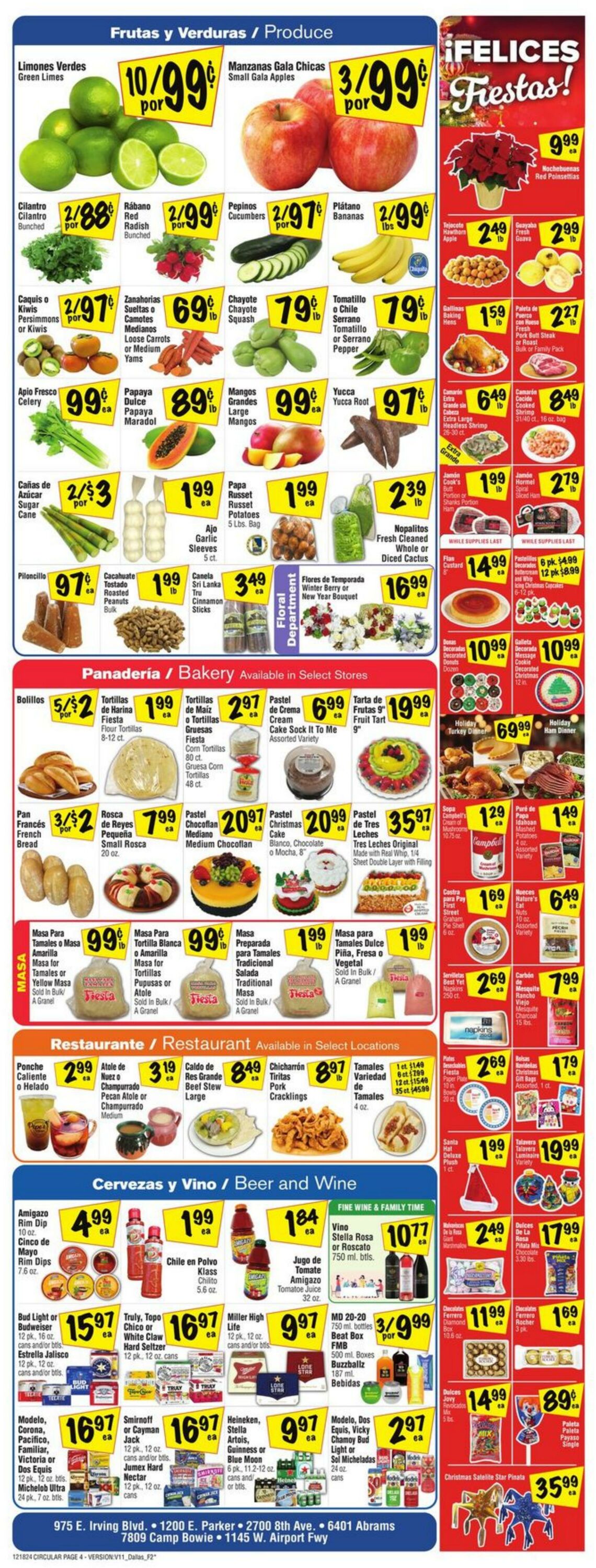 Weekly ad Fiesta Mart 12/18/2024 - 12/24/2024