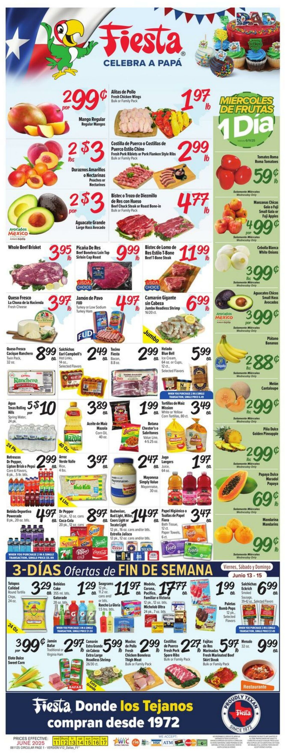 Weekly ad Fiesta Mart 06/11/2025 - 06/17/2025