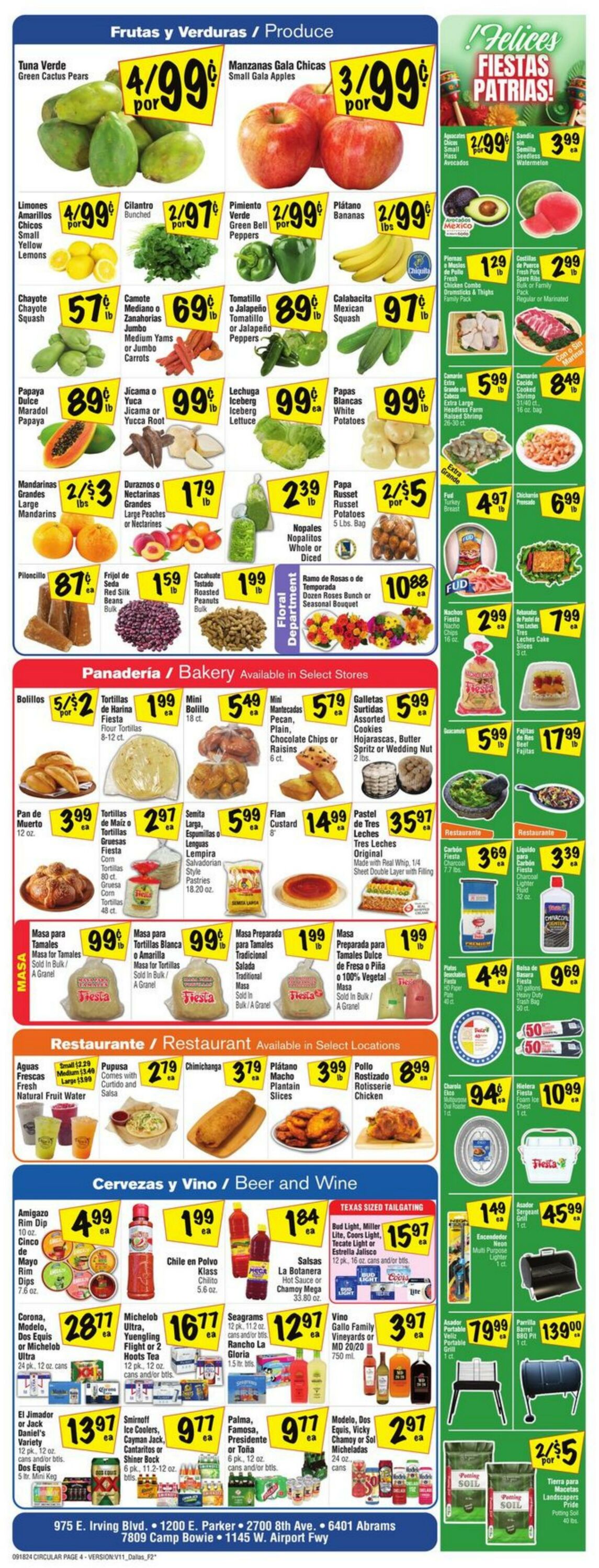 Weekly ad Fiesta Mart 09/18/2024 - 09/24/2024