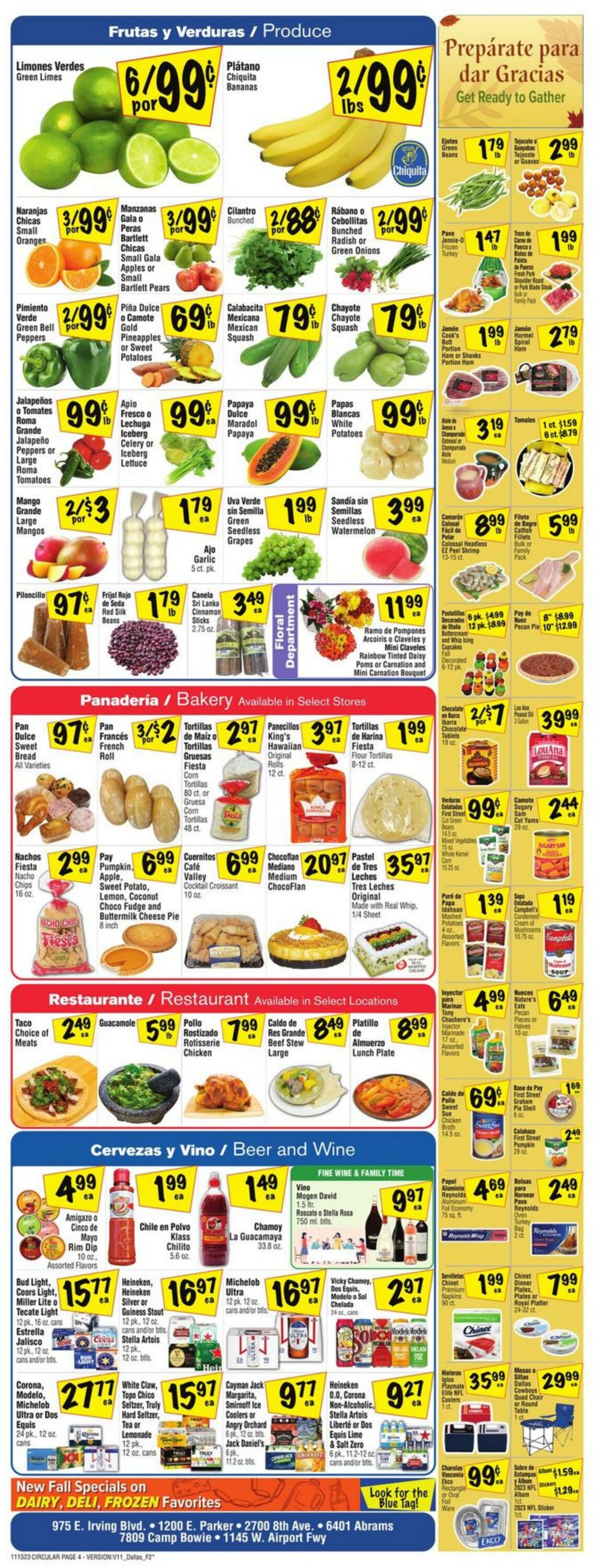 Weekly ad Fiesta Mart 11/15/2023 - 11/21/2023